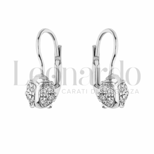 con Zircone bianco in Oro Bianco da 2,1gr.