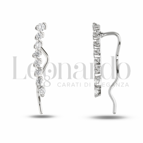 con Zircone bianco in Oro Bianco da 1,6gr.