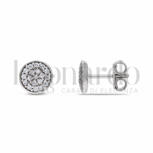 con Zircone bianco in Oro Bianco da 1,6gr.