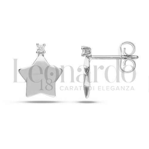 con Zircone bianco in Oro Bianco da 2,3gr.