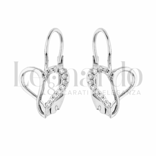 con Zircone bianco in Oro Bianco da 2gr.