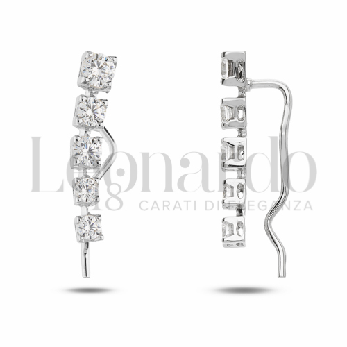con Zircone bianco in Oro Bianco da 2,6gr.