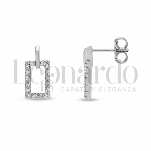 con Zircone bianco in Oro Bianco da 2gr.