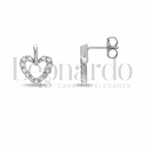con Zircone bianco in Oro Bianco da 2gr.