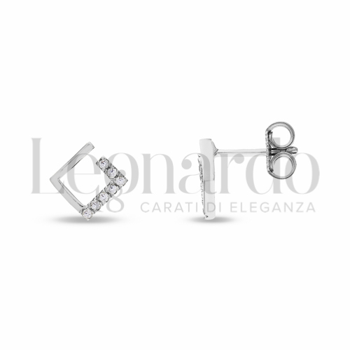 Misura o forma Rombo con Zircone bianco in Oro Bianco da 1,4gr.
