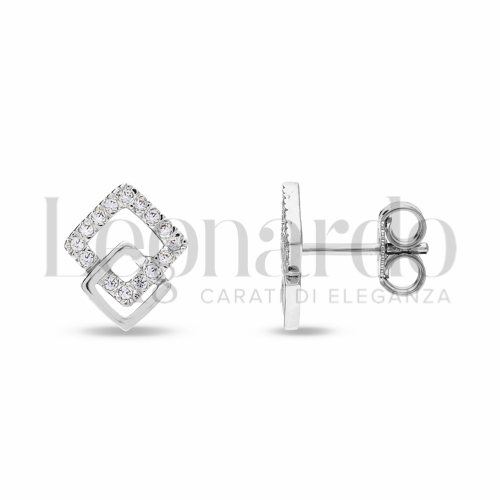 con Zircone bianco in Oro Bianco da 1,6gr.