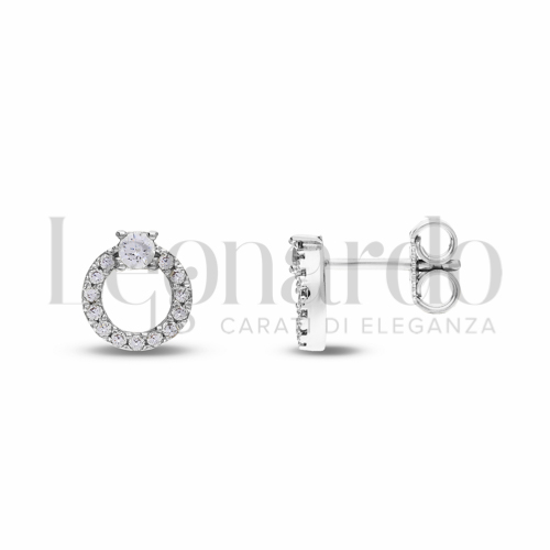 con Zircone bianco in Oro Bianco da 1,8gr.
