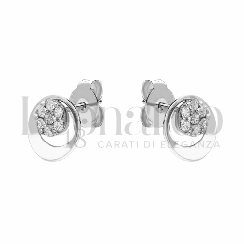 con Zircone bianco in Oro Bianco da 1,7gr.