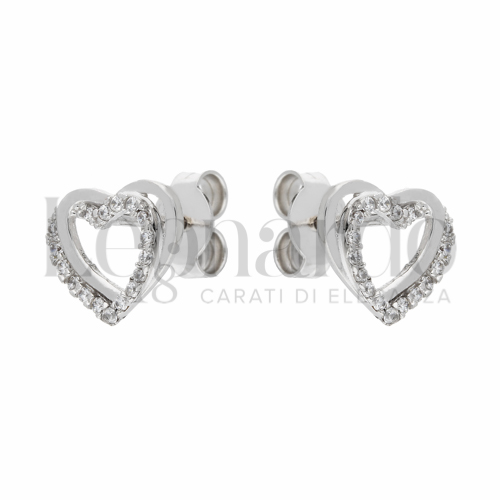 con Zircone bianco in Oro Bianco da 1,8gr.