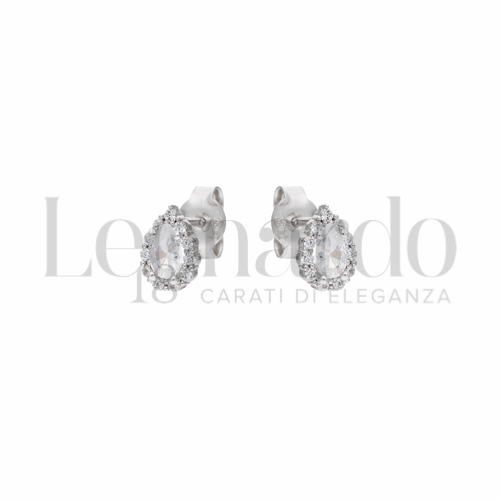 con Zircone bianco in Oro Bianco da 1,6gr.
