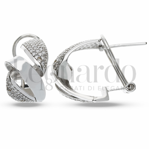 con Zircone bianco in Oro Bianco da 6,4gr.