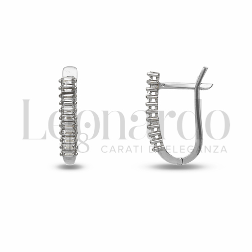 con Zircone bianco in Oro Bianco da 1,9gr.