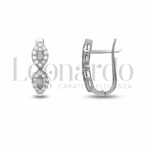 con Zircone bianco in Oro Bianco da 2,2gr.