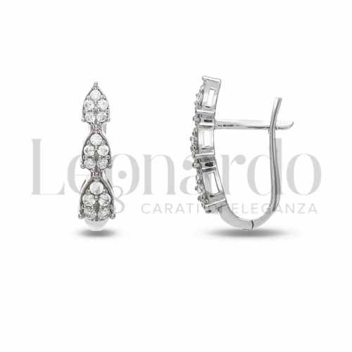 con Zircone bianco in Oro Bianco da 2,5gr.