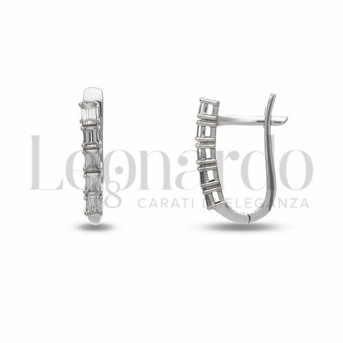 con Zircone bianco in Oro Bianco da 2gr.