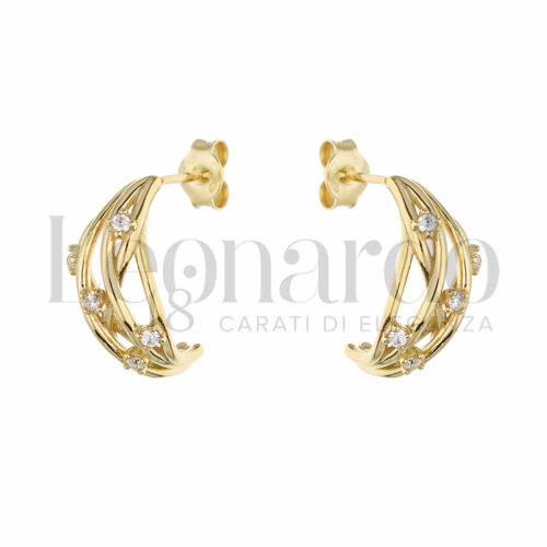 Misura o forma 5 File con Zircone bianco in Oro Giallo da 4,2gr.