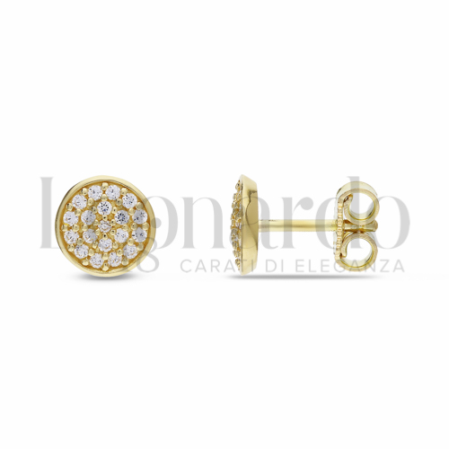 con Zircone bianco in Oro Giallo da 1,7gr.