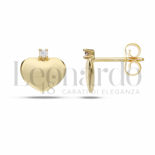 con Zircone bianco in Oro Giallo da 2,4gr.