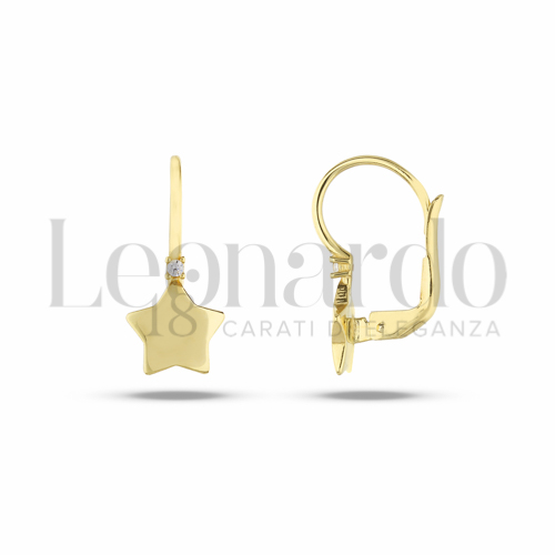 con Zircone bianco in Oro Giallo da 3,3gr.