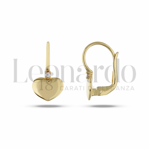 con Zircone bianco in Oro Giallo da 3,3gr.