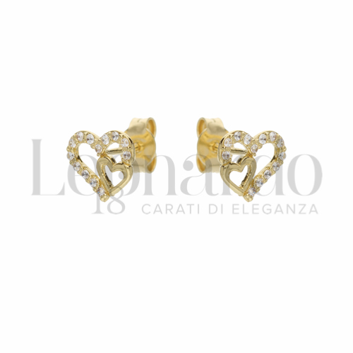 Misura o forma 1° Misura con Zircone bianco in Oro Giallo da 1,7gr.