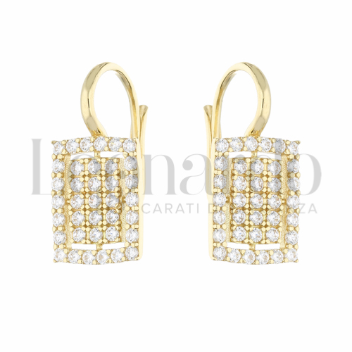 con Zircone bianco in Oro Giallo da 4,8gr.