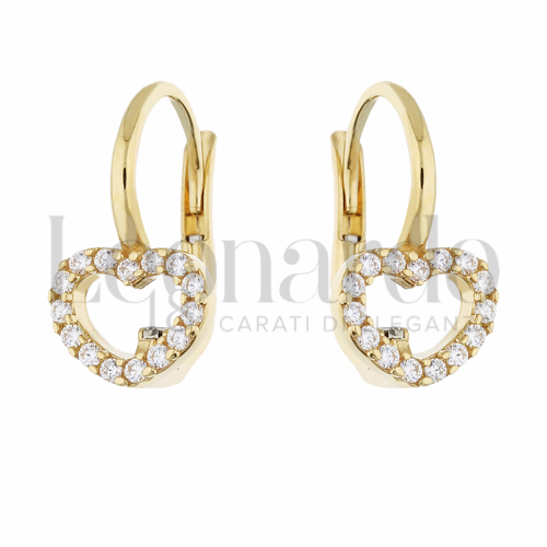 Misura o forma 1° Misura con Zircone bianco in Oro Giallo da 2,6gr.