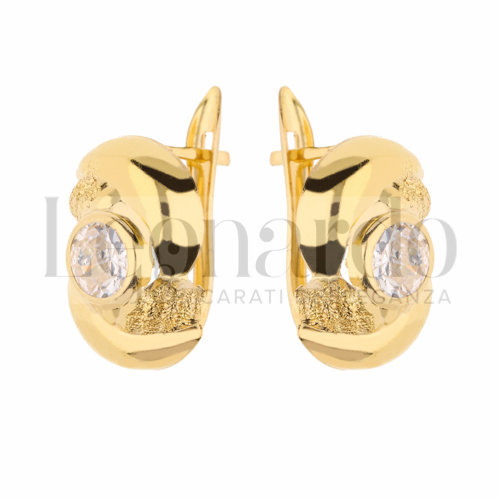 con Zircone bianco in Oro Giallo da 3,2gr.