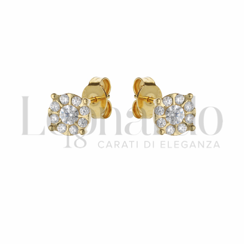 Misura o forma 1° Misura con Zircone bianco in Oro Giallo da 1,7gr.