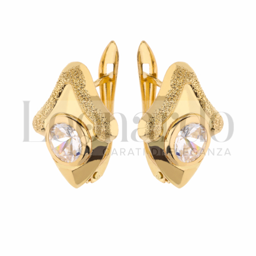 con Zircone bianco in Oro Giallo da 3,5gr.