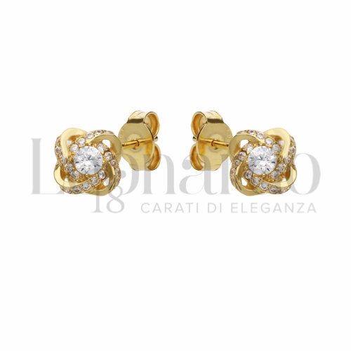 Misura o forma 1° Misura con Zircone bianco in Oro Giallo da 1,7gr.