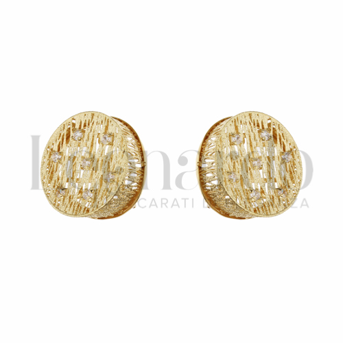 Misura o forma Tondo con Zircone bianco in Oro Giallo da 7gr.