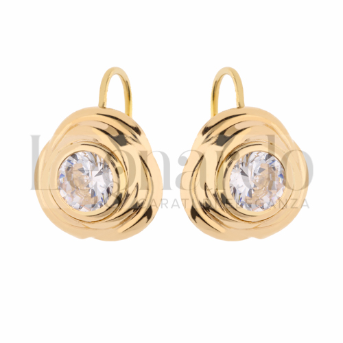 con Zircone bianco in Oro Giallo da 3,2gr.