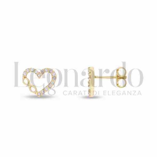 con Zircone bianco in Oro Giallo da 1,9gr.