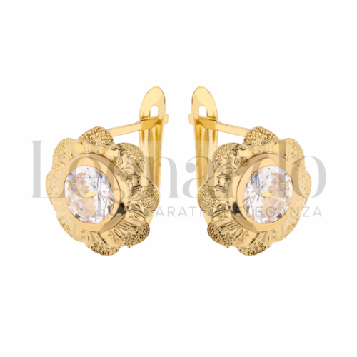 con Zircone bianco in Oro Giallo da 2,9gr.