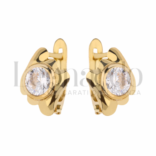 con Zircone bianco in Oro Giallo da 2,4gr.