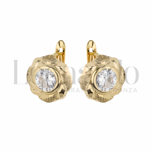 con Zircone bianco in Oro Giallo da 3gr.