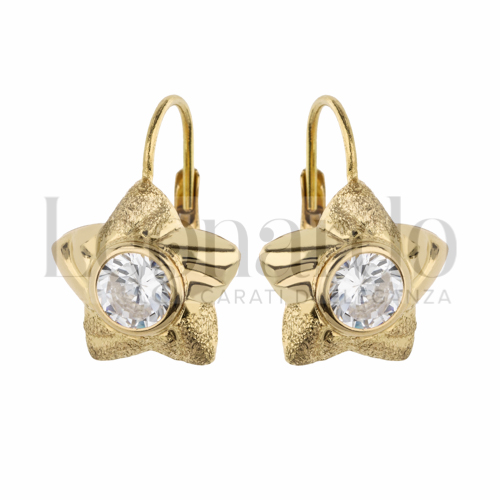 con Zircone bianco in Oro Giallo da 2,9gr.