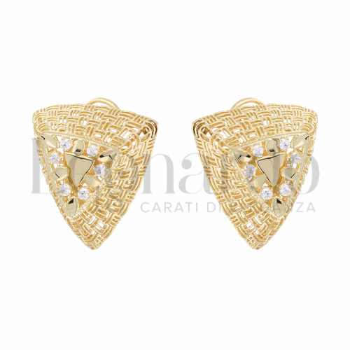 con Zircone bianco in Oro Giallo da 9,5gr.