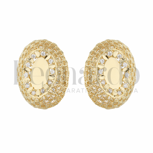 con Zircone bianco in Oro Giallo da 11,1gr.