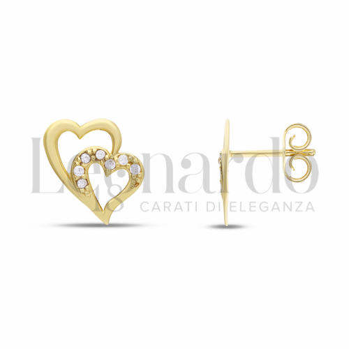 con Zircone bianco in Oro Giallo da 1,6gr.