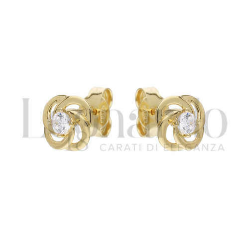 Misura o forma 1° Misura con Zircone bianco in Oro Giallo da 1,4gr.