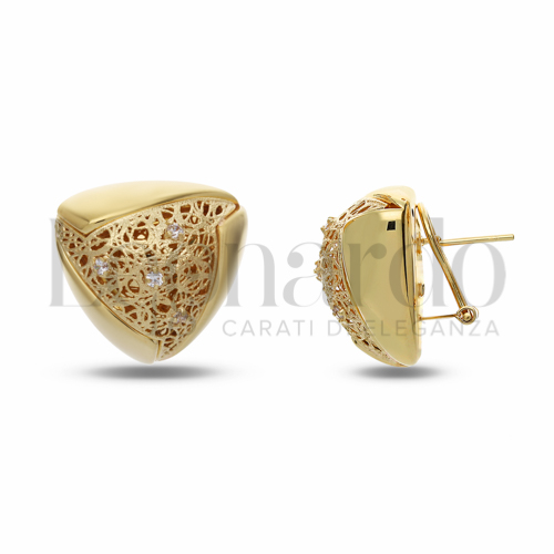 con Zircone bianco in Oro Giallo da 7,2gr.