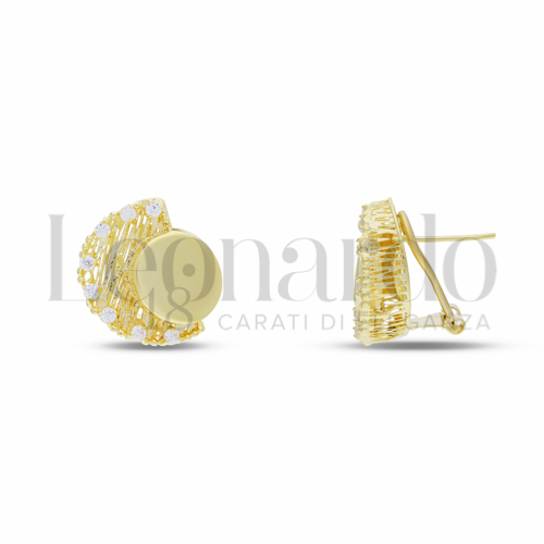 con Zircone bianco in Oro Giallo da 4,7gr.