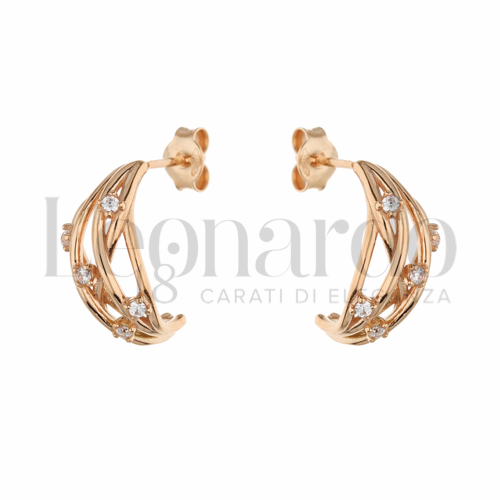 Misura o forma 5 File con Zircone bianco in Oro Rosa da 4,3gr.