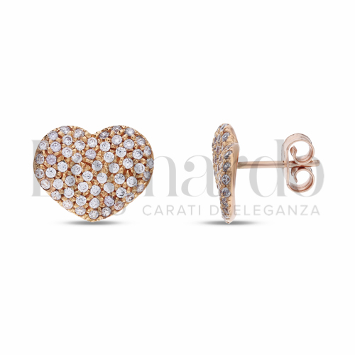 Misura o forma 2° Misura con Zircone bianco in Oro Rosa da 3,8gr.