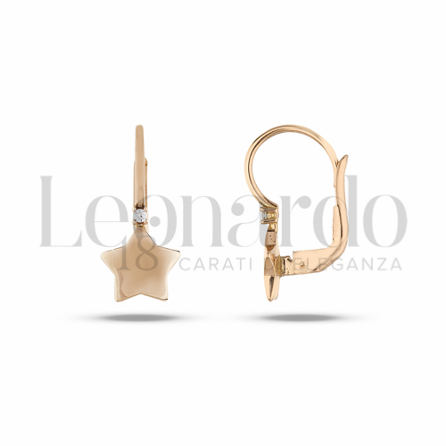 con Zircone bianco in Oro Rosa da 3,3gr.