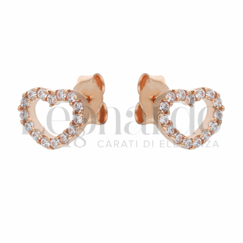 Misura o forma 1° Misura con Zircone bianco in Oro Rosa da 1,4gr.