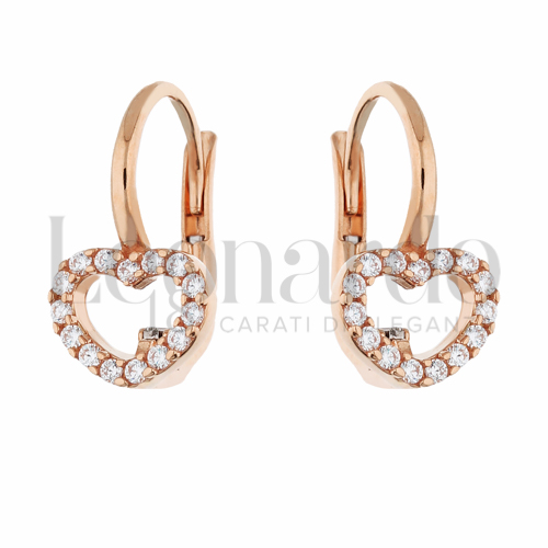 Misura o forma 1° Misura con Zircone bianco in Oro Rosa da 2,5gr.
