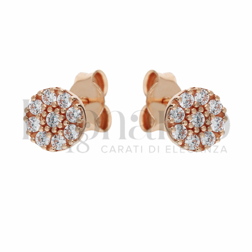 Misura o forma 1° Misura con Zircone bianco in Oro Rosa da 1,3gr.